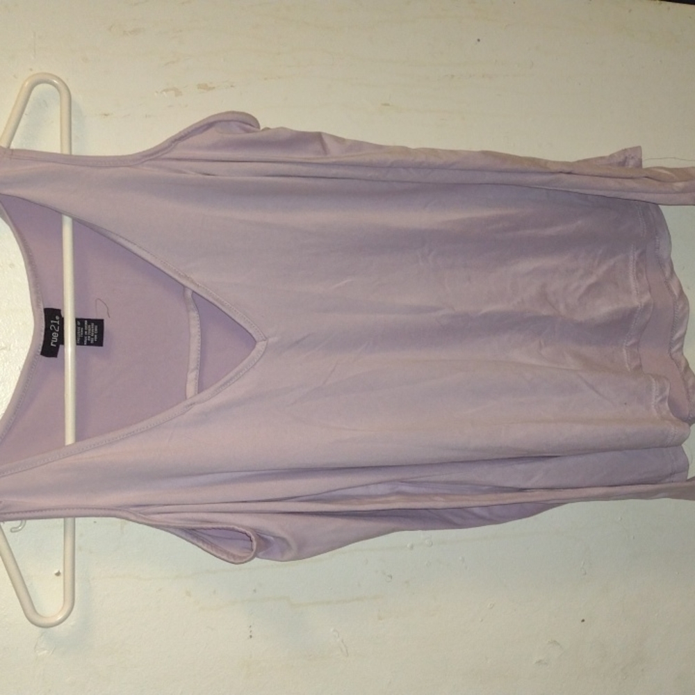 Rue 21 size small purple cold shoulder long sleeve shirt-0569